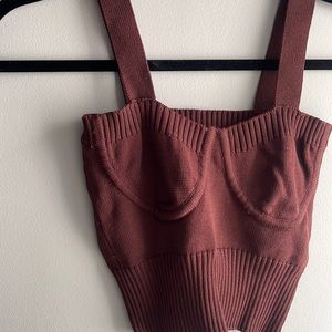 Zara brown crop top